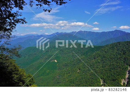 熊伏山青崩の頭からの南アルプス南部の山々 熊伏山青崩の頭からの南アルプス南部の山々 83282146