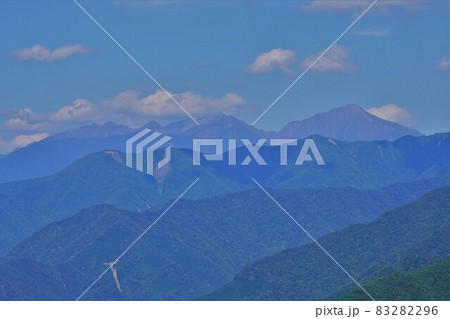 熊伏山青崩の頭からの悪沢岳・赤石岳・聖岳 83282296
