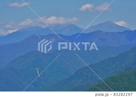 熊伏山青崩の頭からの悪沢岳・赤石岳・聖岳 熊伏山青崩の頭からの悪沢岳・赤石岳・聖岳 83282297