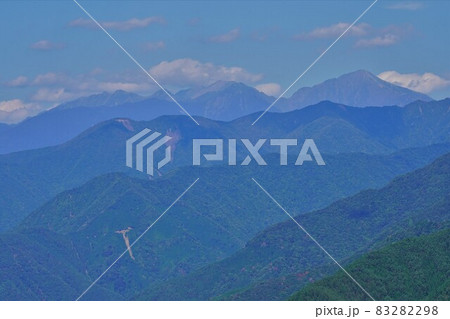 熊伏山青崩の頭からの悪沢岳・赤石岳・聖岳 熊伏山青崩の頭からの悪沢岳・赤石岳・聖岳 83282298