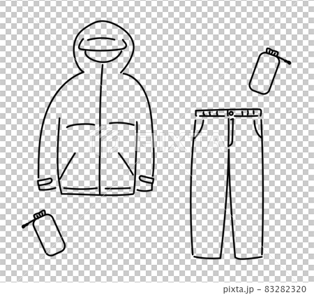 Rainwear illustration for mountaineering Rainwear illustration 83282320