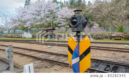 【岐阜県】春の明知鉄道　岩村駅 83282343
