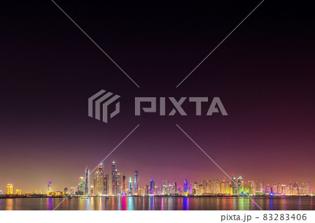 Dubai Marina bay view from Palm Jumeirah, UAE Dubai Marina bay view from Palm Jumeirah, UAE 83283406