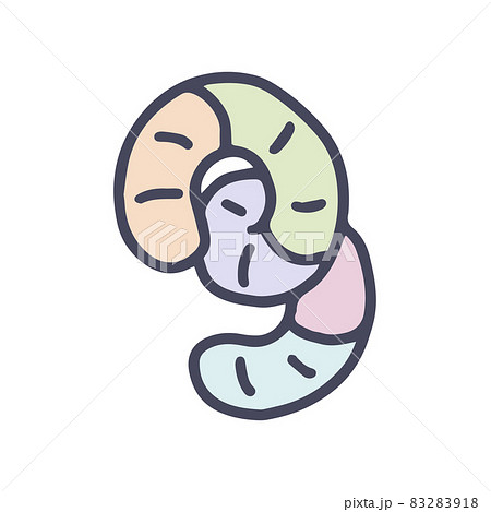 jelly worms color vector doodle simple icon jelly worms color vector doodle simple icon 83283918