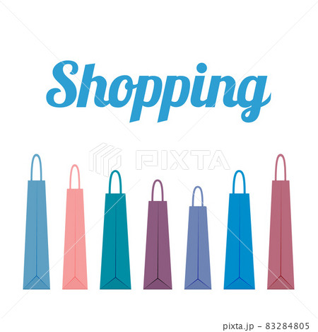 Colorful paper shopping bags. Sale and shopping concept. Vector illustration in flat style. Colorful paper shopping bags. Sale and shopping concept. Vector illustration in flat style. 83284805