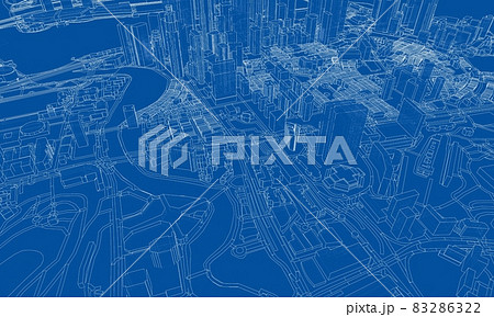 City view. Buildings and streets. Vector 83286322