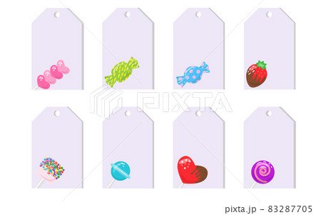 Candy frame template sweets badge bonbon decor 83287705