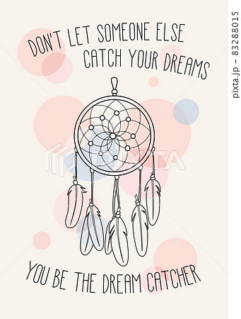 Card with Dreamcatcher and motivational quote 83288015