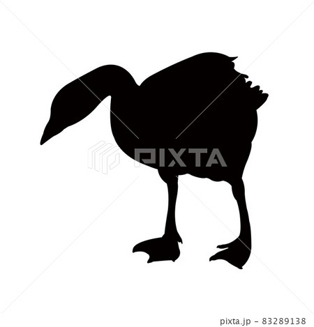a duck body silhouette vector 83289138