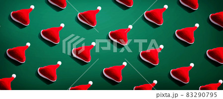 Pattern of small santa hats Pattern of small santa hats 83290795