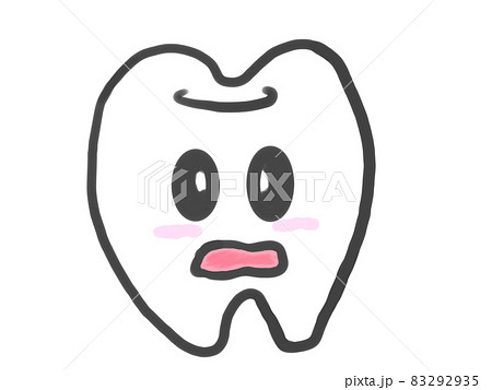 驚く可愛い歯のイラスト素材 驚く可愛い歯のイラスト素材 83292935