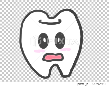 驚く可愛い歯のイラスト素材 驚く可愛い歯のイラスト素材 83292935