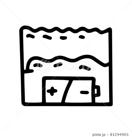 battery contamination line vector doodle simple icon battery contamination line vector doodle simple icon 83294903