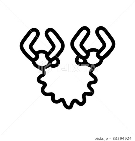 nipple clamps line vector doodle simple icon 83294924