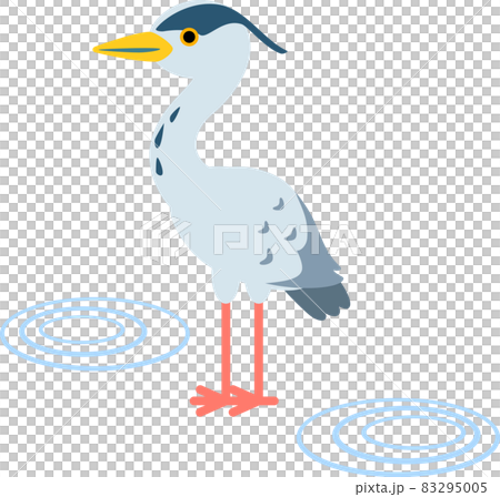 站在水邊的灰鷺 83295005