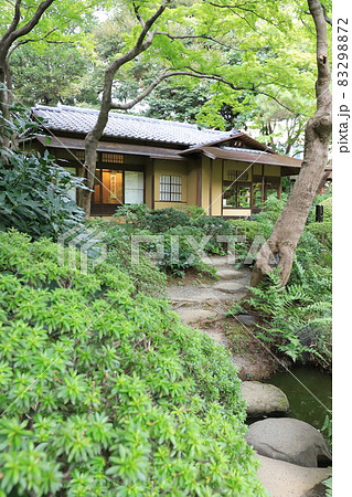 東京都庭園美術館 旧朝香宮邸 日本庭園 港区白金台の写真素材