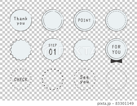 圓形、圓形、標註、標題、點、標籤框插圖集 83301149