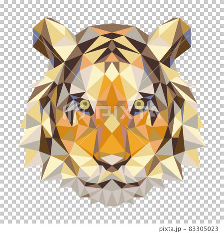 Tiger polygon illustration front tiger polygon illust 83305023