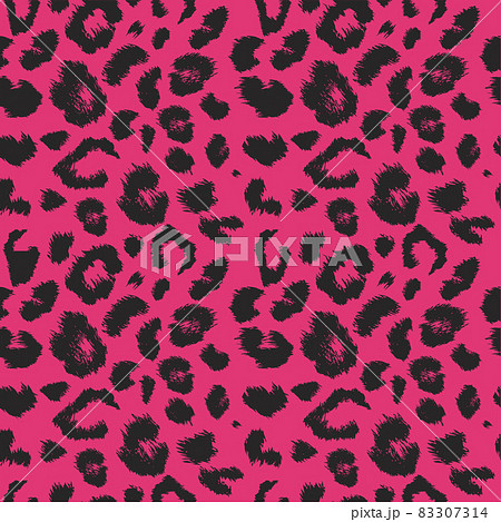 Leopard print pattern. Repeating seamless vector animal background. 83307314
