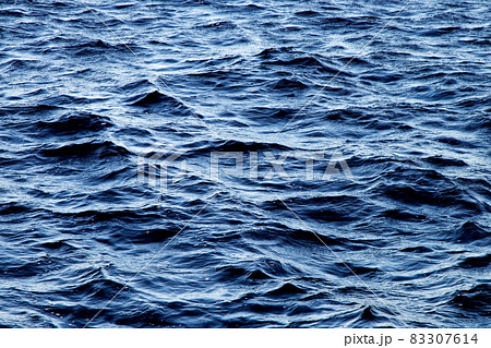 Stormy Sea Waves on a Cold Autumn Morning Closeup 83307614