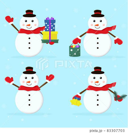 Set of Christmas snowmen, fairy character. 83307703
