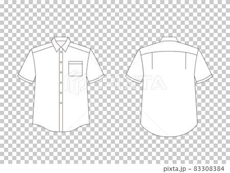 Yシャツ 半袖 テンプレート 83308384