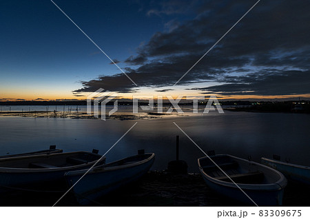 印旛沼の夜明け 10月 印旛沼の夜明け 10月 83309675