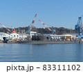 米軍横須賀基地に停泊する海上自衛隊おやしお型潜水艦 83311102