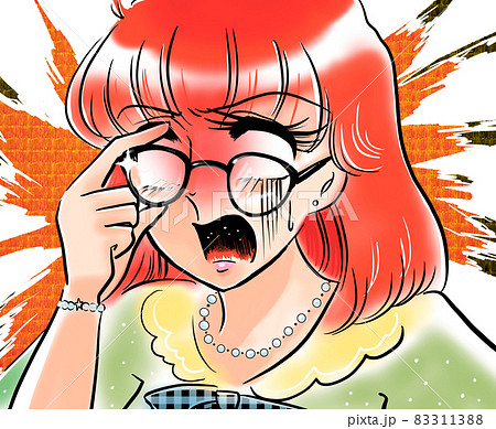 70年代少女漫画おしゃれメガネ女性怒りでブチギレ反論  83311388