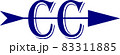 Cross country running team logo CC all in blue with a blue arrow 83311885