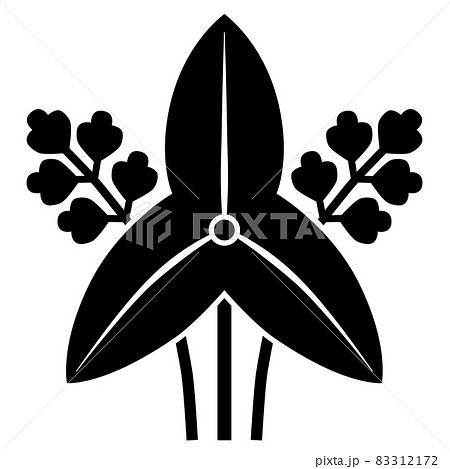 福島正則、中西元如の家紋です。沢瀉といいます。のイラスト素材