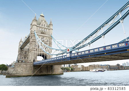 London, U.K., July 22,2021 - Tower Bridge, hystorical construction in London, tourist atraction. 83312585