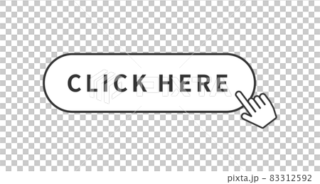 簡單按鈕插圖模板橫幅單色、線條畫、橢圓、手指光標版本 83312592