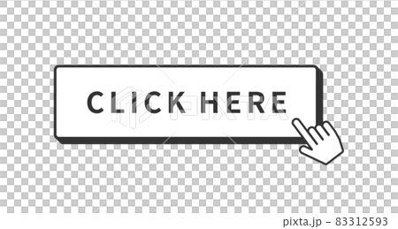 簡單按鈕插圖模板橫幅單色、線條畫、矩形、陰影、手指光標版本 83312593