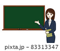 黒板を指し示す女性 83313347