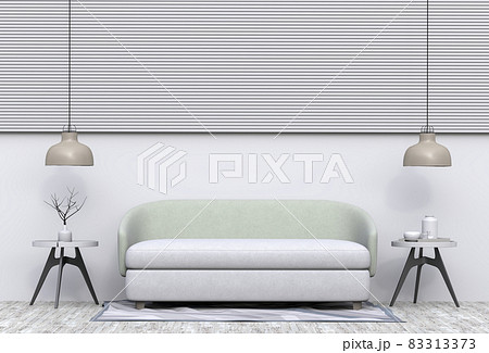 Living room interior in modern style, 3d render with sofa and decorations. 83313373