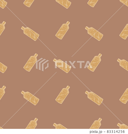 Seamless pattern retro chinese bottle on light brown background. Geometrical texture template for menu restaurant. Seamless pattern retro chinese bottle on light brown background. Geometrical texture template for menu restaurant. 83314256