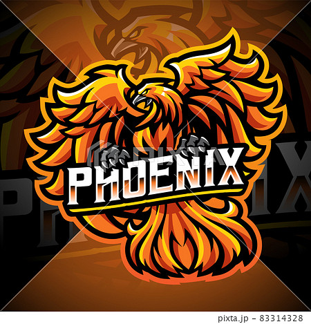 Phoenix esport mascot logo design 83314328