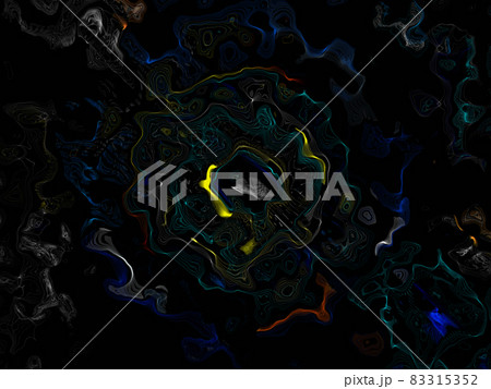 Dark abstract acid fractal painting background illustration Dark abstract acid fractal painting background illustration 83315352