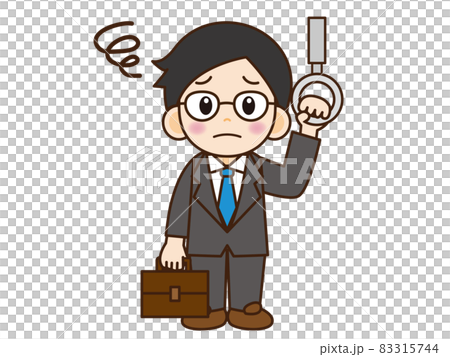 Office worker who grabs the strap 3 Office worker who grabs the strap 3 83315744