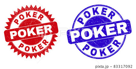 POKER Rounded and Rosette Stamp Seals with Corroded Texture 83317092