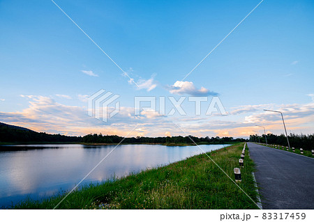 Bright Colorful Sunset On The Lake Bright Colorful Sunset On The Lake 83317459