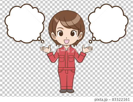 選択　女性　整備士　吹き出し 83322161