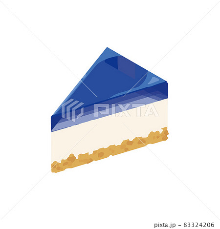 イラスト素材 バタフライピー レアチーズケーキ 一切れのイラスト素材 3246