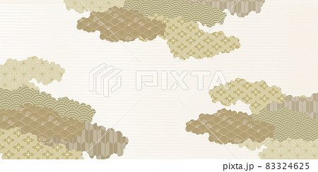 和柄　雲　年賀状　背景 83324625