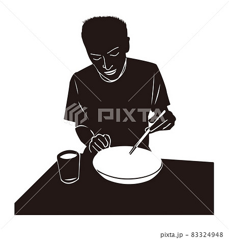 料理をする男性 料理をする男性 83324948