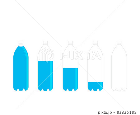 水のペットボトル　分量　ベクターイラスト 83325185