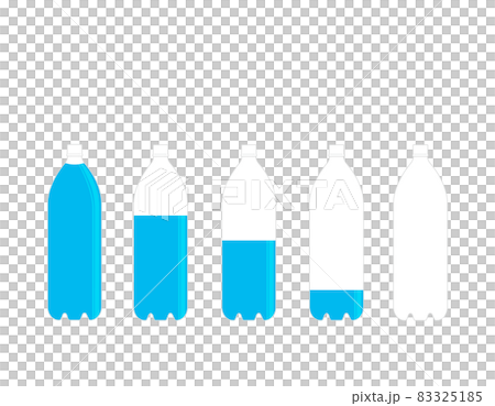 水のペットボトル　分量　ベクターイラスト 83325185