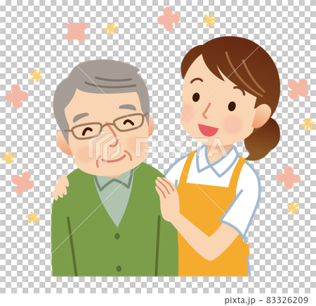 Caregiver care helper who is close to the elderly 83326209