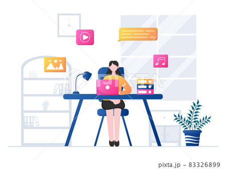 Video Tutorials Background Vector Illustration. Watching and Streaming Online on Computer About Education, Knowledge for Web Banner, Brochures, Poster or Book Cover Video Tutorials Background Vector Illustration. Watching and Streaming Online on Computer About Education, Knowledge for Web Banner, Brochures, Poster or Book Cover 83326899